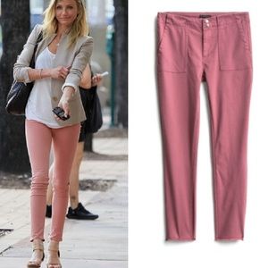 Tinsel Burgundy Frayed Hem Chino Pant